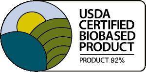 USDA CERTIFIED BIOBASED PRODUCT 92%